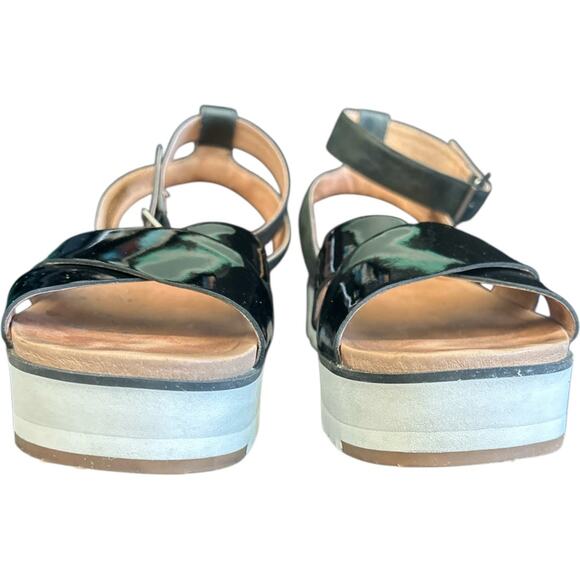 EUC UGG Black Tipton Platform Ankle Strap Platform Sandals size 8 - Picture 3 of 9